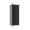 Schowek na szczotkę WC Balneo Wall Box Brush S Black Glass prawy do wbudowania w ścianę ze stali nierdzewnej