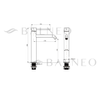 Bateria umywalkowa Balneo Cascade model 2 gun metal