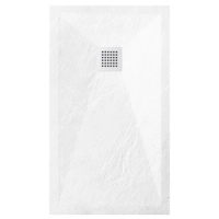 Balneo Stone Tray composite shower tray 140 × 90 × 2.5 cm, low rectangular, white