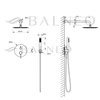 Bateria prysznicowa Balneo Cascade zestaw 2 black