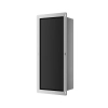 Balneo Wall Box Brush S Black Glass In-wall Stainless Steel Toilet Brush Holder