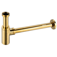 Syfon umywalkowy mosiężny Balneo złoty okrągły