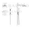 Balneo Cascade shower mixer set of 3 chrome
