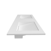 Umywalka ALVERIA Solid Surface Coco White/Biała z odpływem liniowym podwójna 140 cm