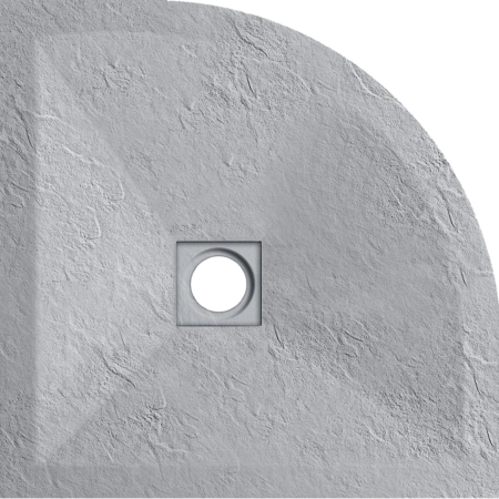 Brodzik kompozytowy Balneo Stone Tray 90 x 90 x 2,5 cm jasnoszary niski półokrągły