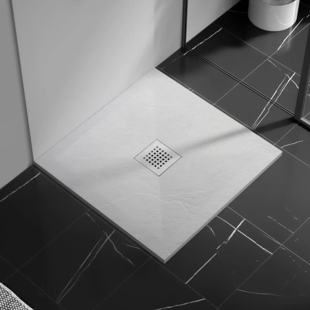 Maskownica do brodzika z kompozytu mineralnego Balneo Stone Tray biała