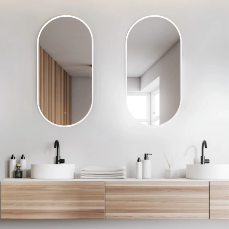 Balneo Elisa Illuminated Oval Mirror 50 x 100 cm