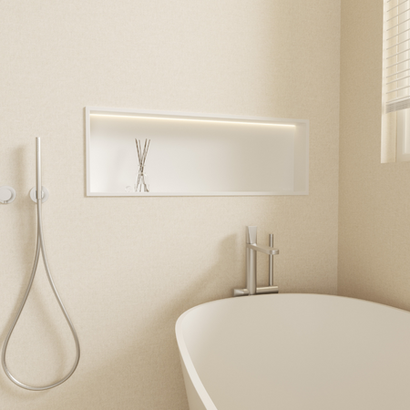 Balneo Wall Box LED recessed shelf White 90 x 30 x 10 cm