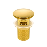 Basin plug brass Balneo Klik Klak A gold with overflow