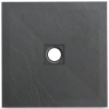 Brodzik z konglomeratu mineralnego Balneo Stone Tray 90 x 90 x 2,5 cm ciemnoszary niski kwadratowy