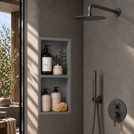 Półka wnękowa WALL-BOX Solid Duo Cemento Raw