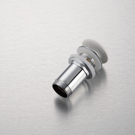 Brass washbasin stopper Balneo Klik Klak C white with overflow with ceramic head