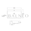 Balneo Neria 60 × 42 cm white ceramic countertop washbasin