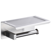 Paper holder with phone shelf Balneo Qube inox