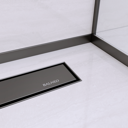 Slope profile Balneo black floor right 170 cm