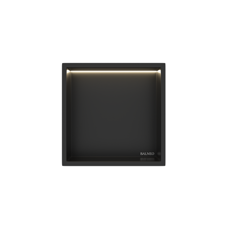 WALL-BOX ONE - BLACK z LED - 30x30x10 cm