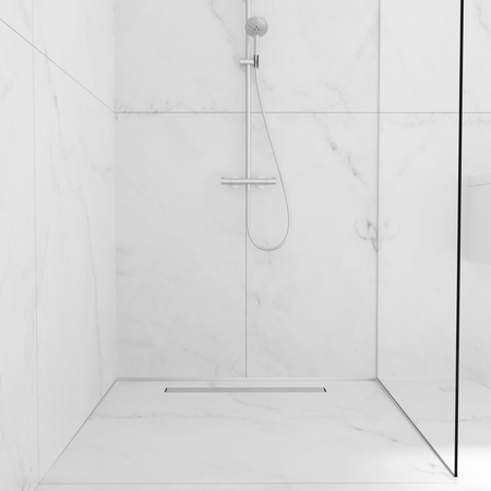 Listwa spadkowa Balneo inox do szkła prawa 120 cm