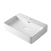 Balneo Neria 60 × 42 cm white ceramic countertop washbasin