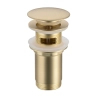 Balneo Brass Click-Clack C Sink Drain Plug with Overflow – Brushed Gold