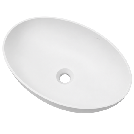 Washbasin SOVELIA Solid Surface Coco White