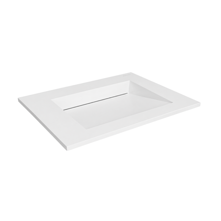 Umywalka ALVERIA Solid Surface Coco White/Biała z odpływem liniowym 60 cm