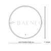Lustro okrągłe podświetlane Balneo Sun 90 cm