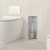 Balneo Wall Box Brush L Tiles – left recessed toilet brush holder, stainless steel