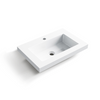 Balneo Rica countertop washbasin 60 x 40 cm white conglomerate