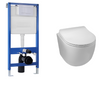 Balneo WC concealed installation kit Fix-Frame Standard frame with white Luna Tornado toilet bowl