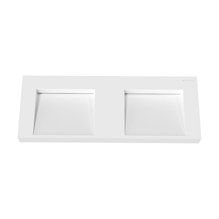 Umywalka SERAVIA Solid Surface Coco White/Biała z odpływem liniowym podwójna 120 cm