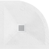Balneo Stone Tray Composite Shower Tray 80 × 80 × 2.5 cm White Low-Profile Semi-Round
