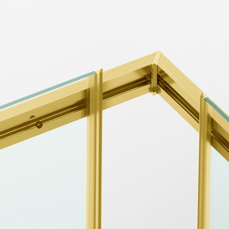 Shower enclosure sliding Balneo Rio 90 x 100 cm gold transparentna