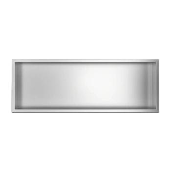 Półka wnękowa Balneo Wall Box One Inox 90 x 30 x 10 cm ze stali nierdzewnej szczotkowanej z kołnierzem