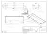 Niche shelf Balneo Wall Box One Black 90 x 30 x 10 cm made of stainless steel with flange