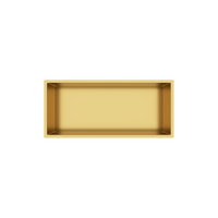 Balneo WALL-BOX ONE Gold 45x20x10 cm gold stainless steel recessed shelf with collar