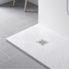 Composite Shower Tray Balneo Stone Tray 140 x 80 x 2.5 cm, Low-Profile Rectangular, White