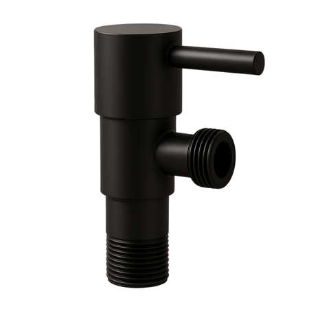 Angle valve with ceramic head model 1 BLACK 1/2 x 1/2