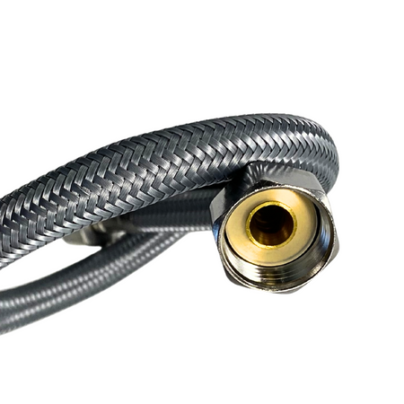 Balneo PEX connection hose in grey braid 1/2" x 1/2" 40 cm