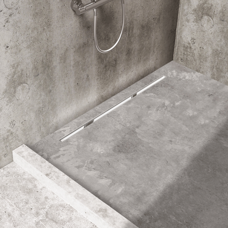 Linear drain floor Balneo Slim & Low ProLine Mirror Silver 60 cm chrome mirror