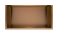 Półka wnękowa Balneo Wall Box One Copper 60 x 30 x 7 cm miedziana ze stali nierdzewnej z kołnierzem