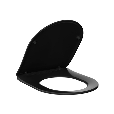 Soft-close toilet seat for WC bowl Balneo LUNA, LUXA – black.