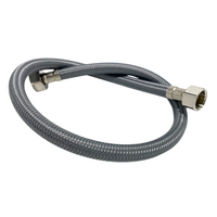 Balneo PEX connection hose in grey braid 1/2" x 3/8" 30 cm