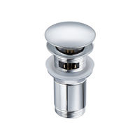 Korek umywalkowy mosiężny Balneo Klik Klak C chrom z przelewem