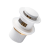 Basin plug brass Balneo Klik Klak B white with overflow
