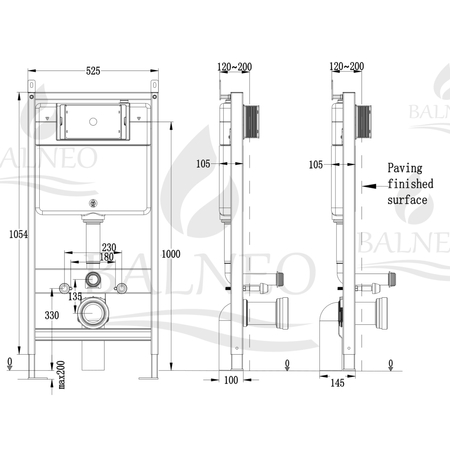 Balneo Fix-Frame Slim Next WC concealed cistern frame