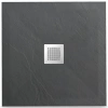 Brodzik kompozytowy Balneo Stone Tray 90 x 90 x 2,5 cm ciemnoszary niski kwadratowy