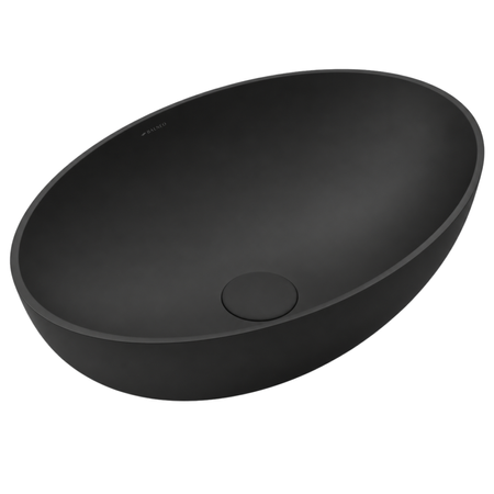 Washbasin SOVELIA Solid Surface Carbon Black