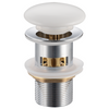 Balneo Click Clack F Brass Basin Waste White with Basket and Overflow