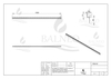Slope profile Balneo copper floor front 130 cm