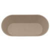 Freestanding bathtub VALIA Solid Surface Mocca Mousse with siphon and plug